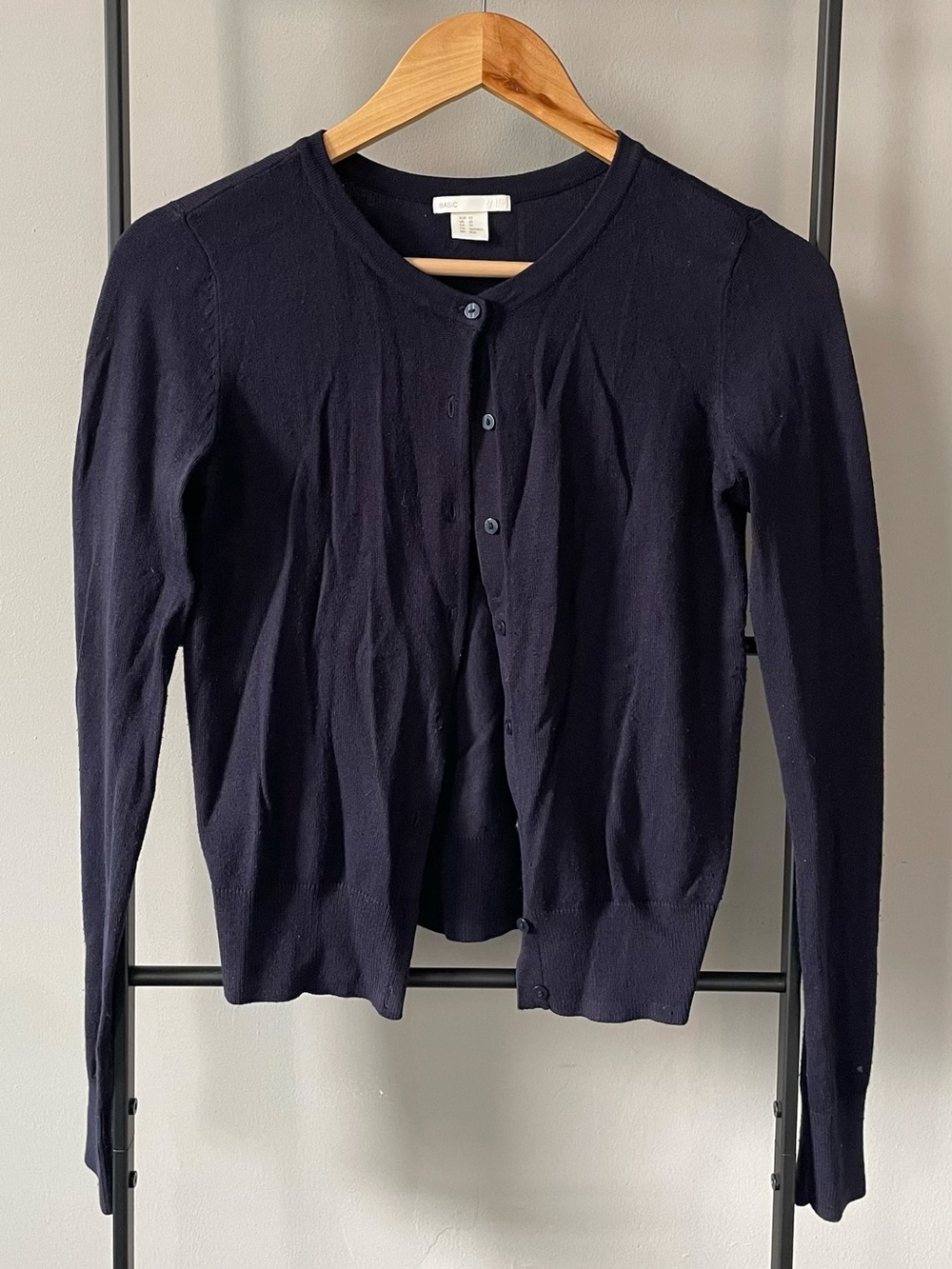 H&M Basic XS Navy Cardigan